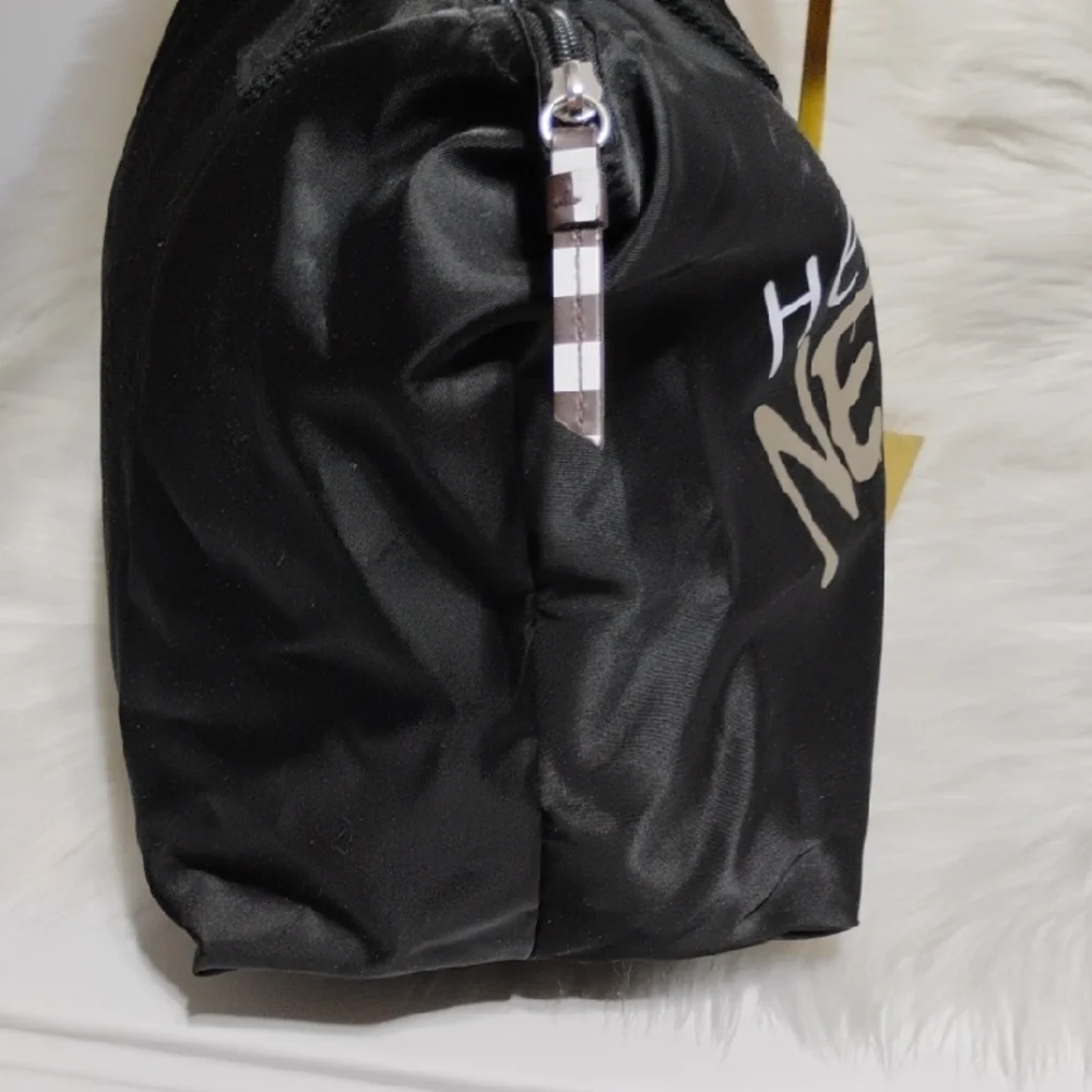 SALE! Henri Bendel Black & Gold Graffiti New York Nylon Like New Tote - Picture 5 of 13